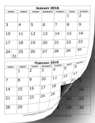 2016 Calendar Two Months Per Page calendar