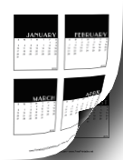 2016 Vertical Scrapbook Calendar Cards calendar