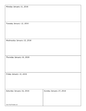 01/11/2016 Weekly Calendar-portrait Calendar