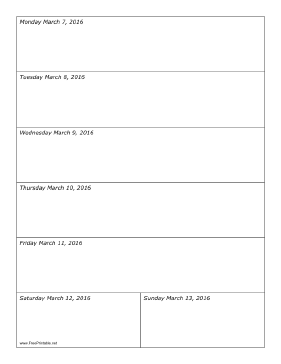 03/07/2016 Weekly Calendar-portrait Calendar