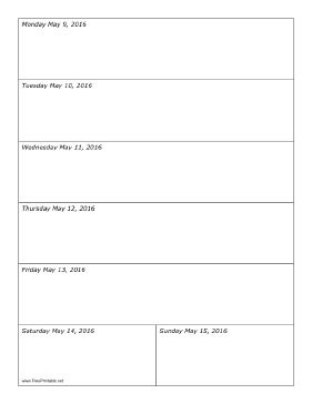 05/09/2016 Weekly Calendar-portrait Calendar