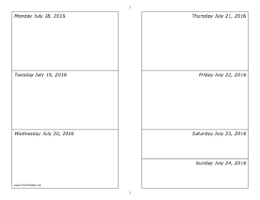 07/18/2016 Weekly Calendar-landscape Calendar