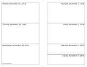 11/28/2016 Weekly Calendar-landscape calendar