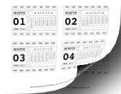 2016 Horizontal Scrapbook Calendar Cards calendar