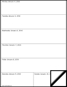 2016 Weekly Calendar (vertical) calendar